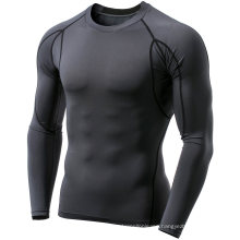 Custom Mens Blank/Plain Gym Fitness Compression Sports/Athletic Running Long Sleeve Dry Fit T-Shirt